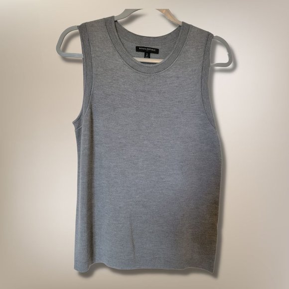 Banana Sleeveless Tank Vest Sweater Gray - Picture 4 of 9